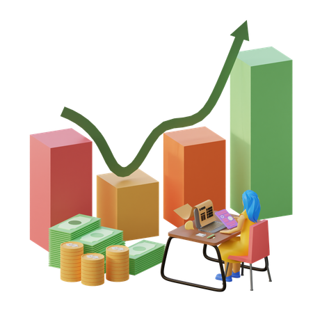 Finanzverwaltung  3D Illustration