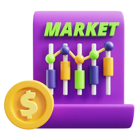 Finanzmarkt  3D Icon