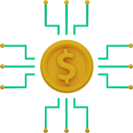 Finanznetzwerk  3D Illustration