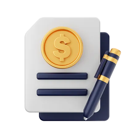 Finanzpapier  3D Icon