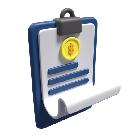 Finanzpapier  3D Icon