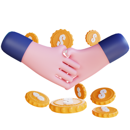 Finanzielle Partnerschaft  3D Icon
