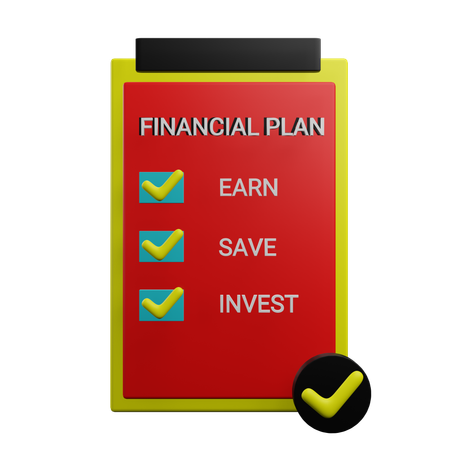 Finanzplan  3D Icon