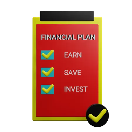 Finanzplan  3D Icon