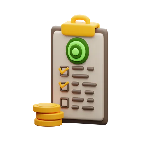 Finanzielle Planung  3D Icon