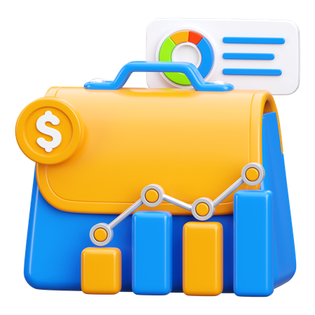 Finanzportfolio  3D Icon