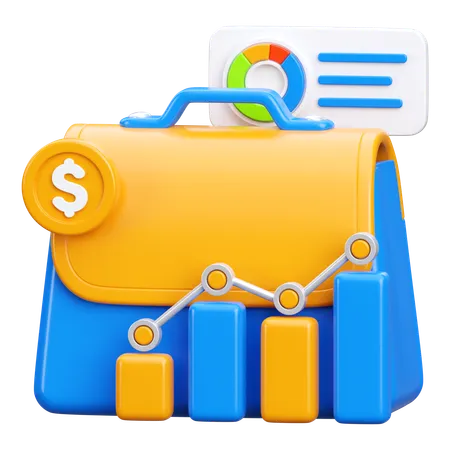 Finanzportfolio  3D Icon