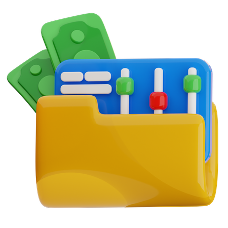 Finanzportfolio  3D Icon