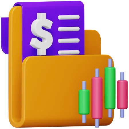 Finanzportfolio  3D Icon