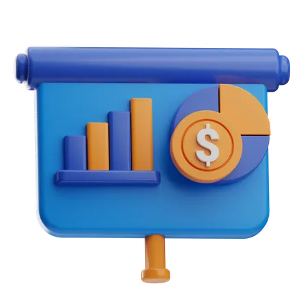 Finanzielle Präsentation  3D Icon