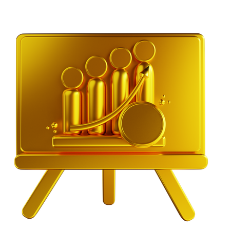 Finanzpräsentation  3D Illustration