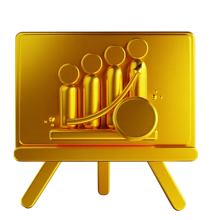 Finanzpräsentation  3D Illustration