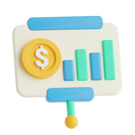 Finanzpräsentation  3D Icon