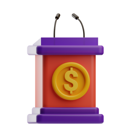 Finanzielle Rede  3D Icon