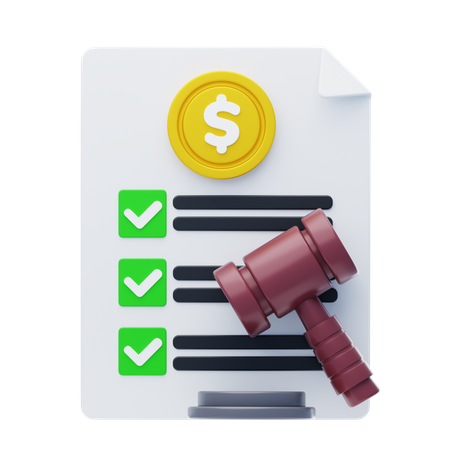 Finanzielle Regulation  3D Icon