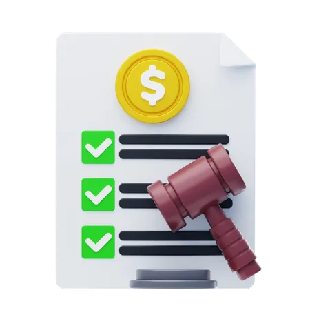 Finanzielle Regulation  3D Icon