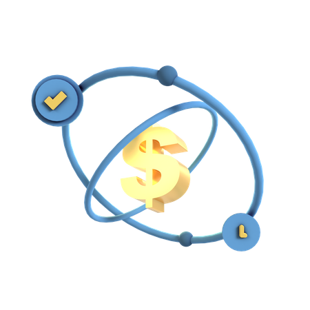 Finanzielle Routine  3D Icon