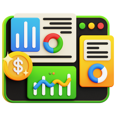 Finanzstatistik  3D Icon