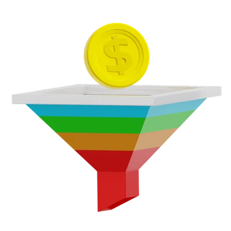 Finanztrichter  3D Icon