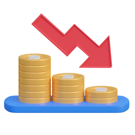 Finanzielle Verluste  3D Icon