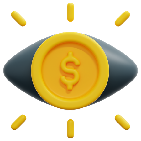 Finanzielle Vision  3D Icon