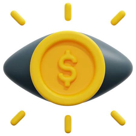 Finanzielle Vision  3D Icon