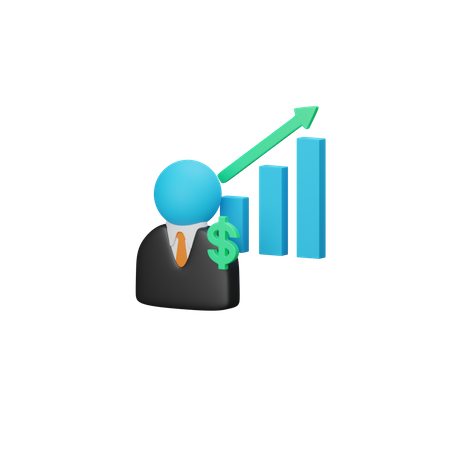 Finanzwachstum  3D Illustration