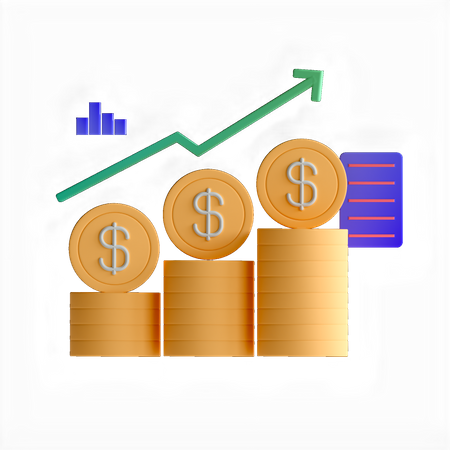 Finanzwachstum  3D Icon