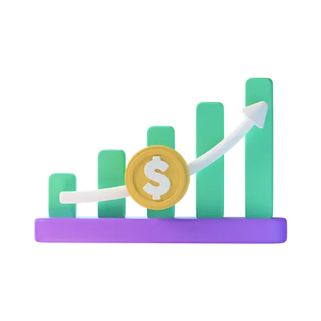 Finanzwachstum  3D Icon