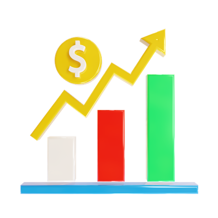 Diagramm zum finanziellen Wachstum  3D Icon