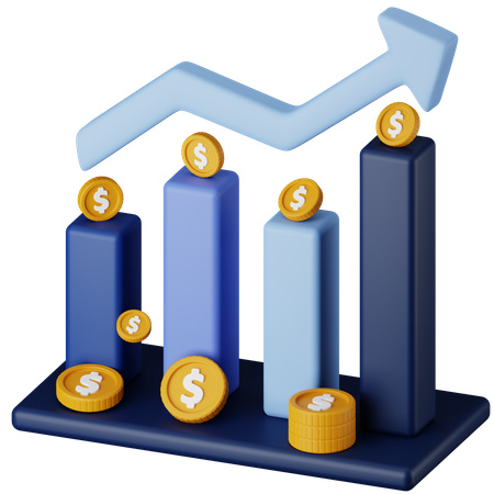 Finanzwachstumsdiagramm  3D Icon