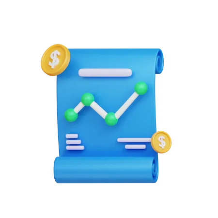 Diagramm zum finanziellen Wachstum  3D Icon