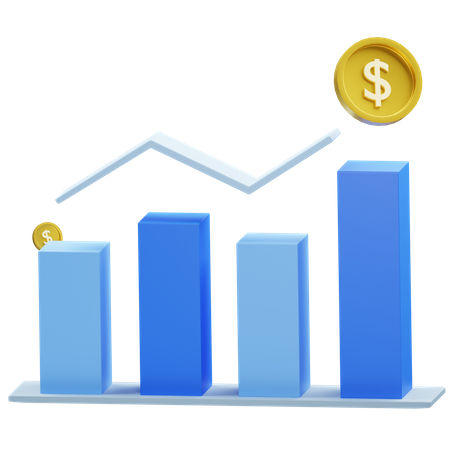 Diagramm zum finanziellen Wachstum  3D Icon