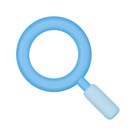 Search With Magnifying 3 D User Interface Icon 3D Icon