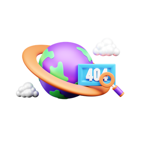 404 오류 찾기  3D Icon