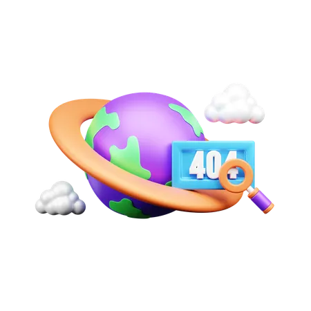 404-Fehler finden  3D Icon