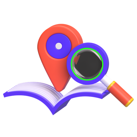 Find Book Location  3D Icon