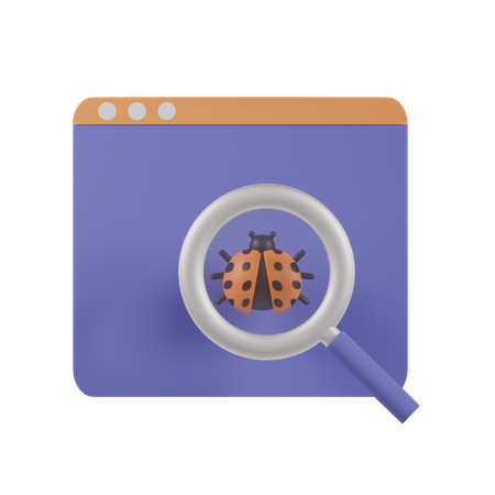 Find Bug  3D Icon