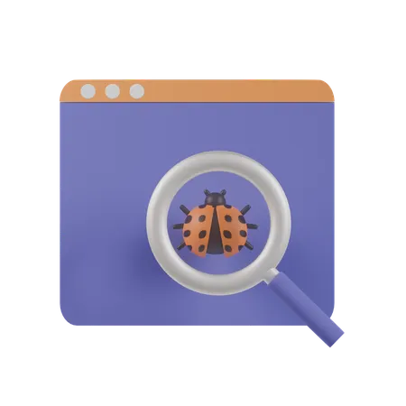 Find Bug  3D Icon