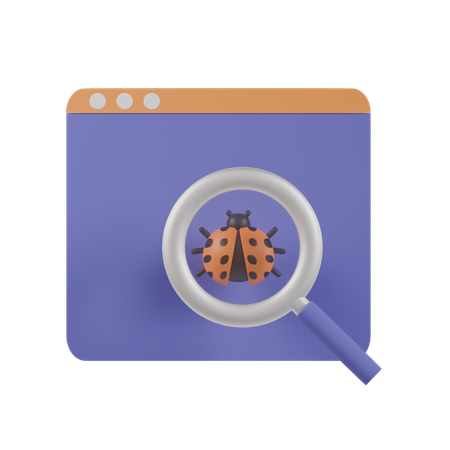 Find Bug  3D Icon