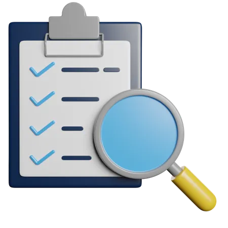 Find Checklist  3D Icon