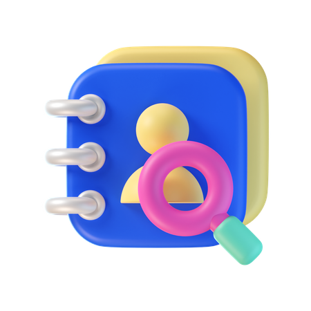 Find Contact  3D Icon
