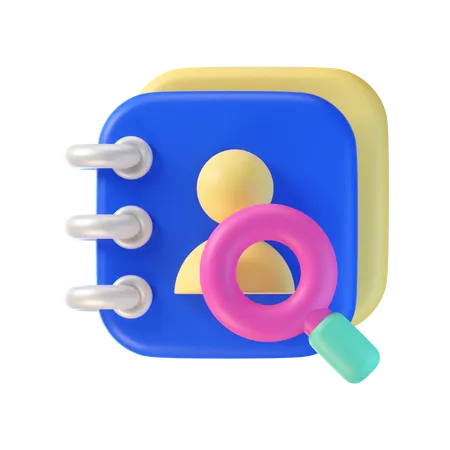 Find Contact  3D Icon