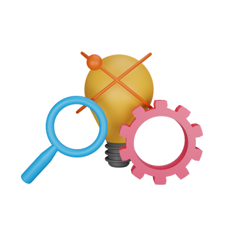 Find Creative Idea  3D Icon