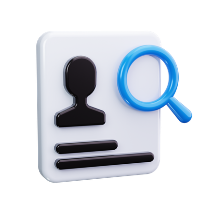 Find Cv  3D Icon