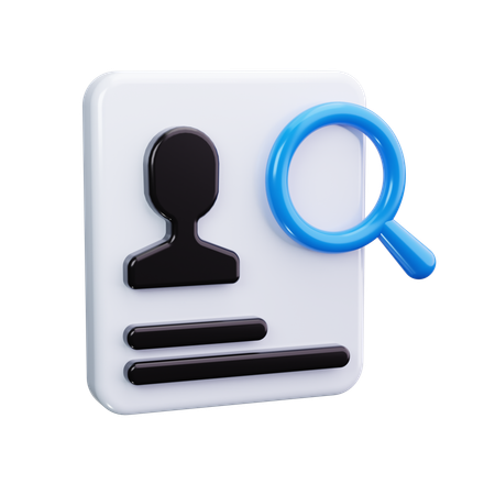 Find Cv  3D Icon