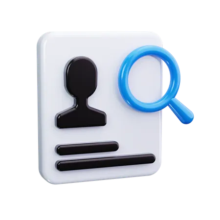 Find Cv  3D Icon