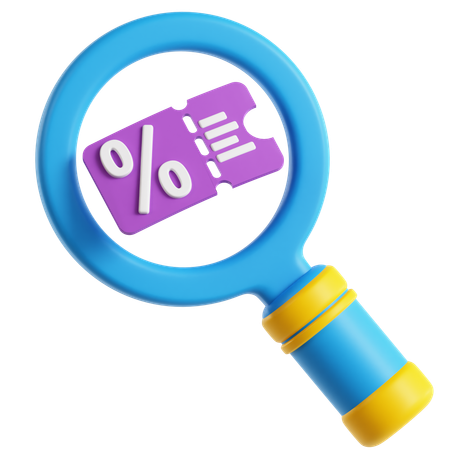 Find Discount  3D Icon