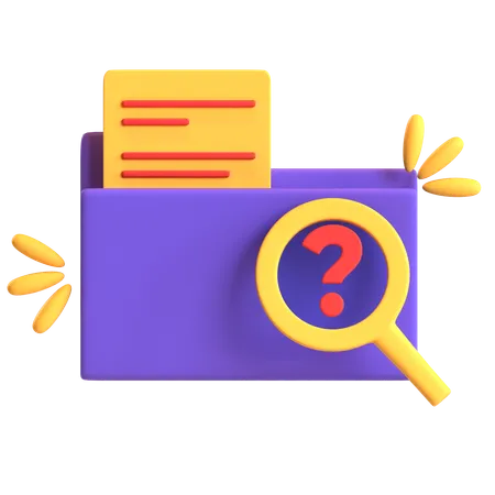 Find Document Folder  3D Icon