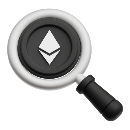 Find Ethereum Crypto Coin  3D Icon